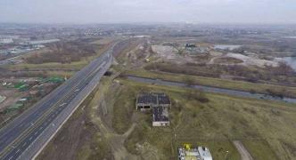 Budowa S7 od węzła Rybitwy (Christo Botewa) do węzła  Igołomska z przeprawą mostową przez Wisłę W Krakowie. Fot. GDDKiA