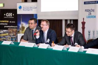 Od lewej: prof. dr hab. Andrzej Szlęk - Politechnika Śląska, Ryszard Gajewski - Polska Izba Biomasy, Grzegorz Żebrowski - EDF Polska / fot. Quality Studio dla www.inzynieria.com