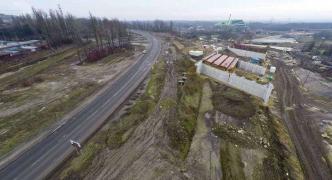 Budowa S7 od węzła Rybitwy (Christo Botewa) do węzła  Igołomska z przeprawą mostową przez Wisłę W Krakowie. Fot. GDDKiA