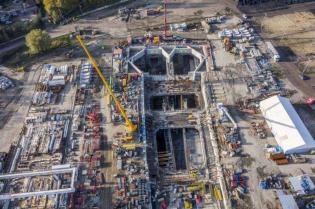 Plac budowy tunelu pod Martwą Wisłą w Gdańsku. Fot. GIK sp. z o.o.