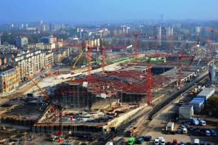 Budowa dworca Łódź Fabryczna. Fot. NLF Torpol-Astaldi s.c.