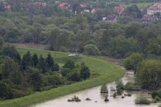 widok na Wisłę z zamku w Przegorzałach