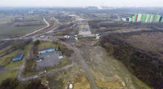 Budowa S7 od węzła Rybitwy (Christo Botewa) do węzła  Igołomska z przeprawą mostową przez Wisłę W Krakowie. Fot. GDDKiA