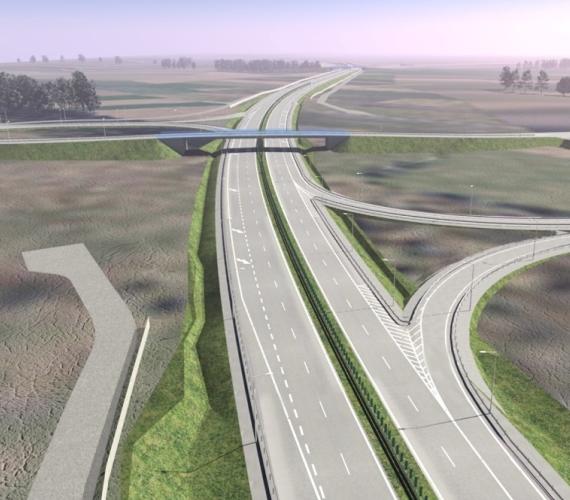 Węzeł Kiełpino. Wizualizacja z archiwum GDDKiA