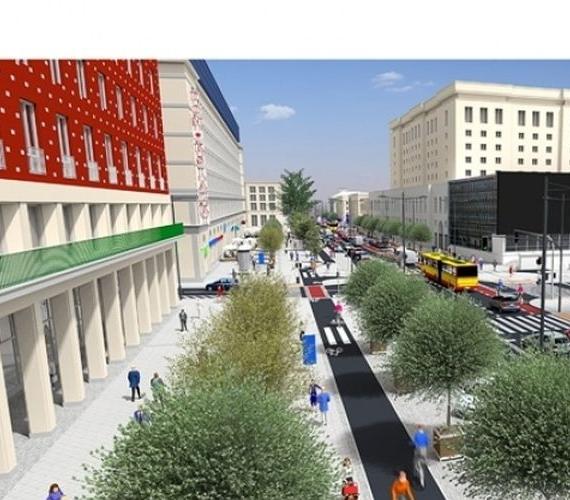 Ul. Świętokrzyska w Warszawie. Źródło wizualizacji: UM w Warszawie