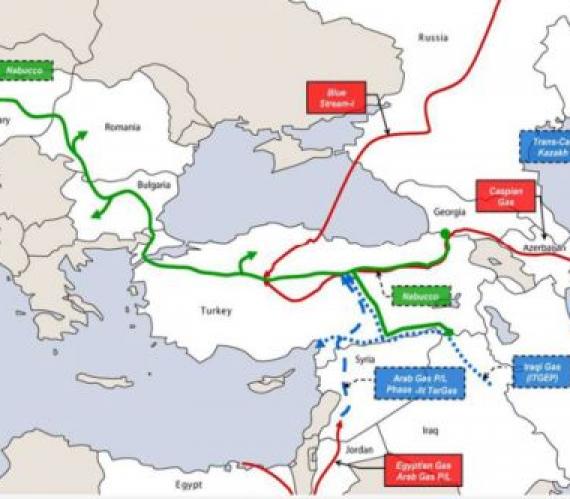 Trasa gazociągu Nabucco. Żródło: Nabucco Gas Pipeline
