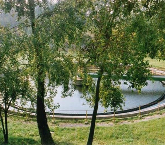 Osadnik wtórny - Oczyszczalnia ścieków 
w Maszewie. Fot. z archiwum spółki Wodociągi Płockie