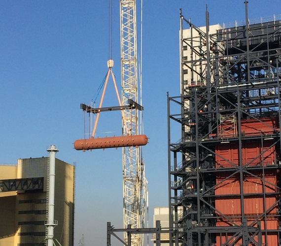 Elektrociepłownia Zabrze: walczak zawisł na wysokości 46 m