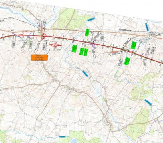 Przebieg planowanego odcinka. Fot. z archiwum GDDKiA