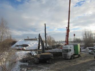 Budowia wiaduktu drogowego w Elblągu. Fot. Vistal Gdynia S.A. 