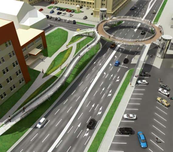 Wizualizacja kładki z archiwum MWM Architekci