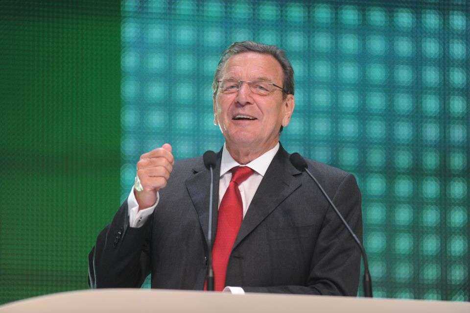 Były kanclerz Niemiec Gerhard Schröder. Fot. Herrenknecht AG