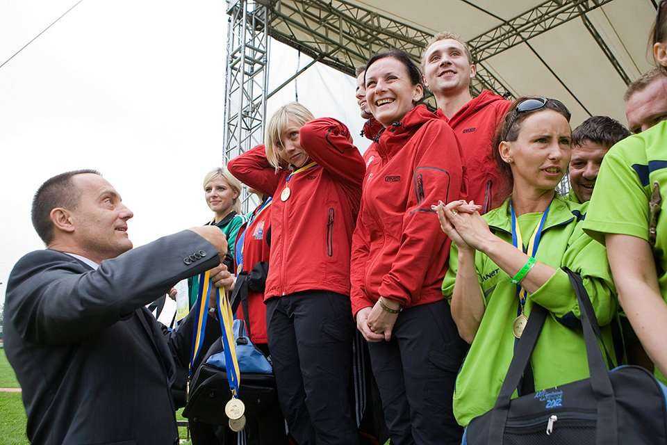 Spartakiada 2012 - sztafeta pracownicza - zwycięzcy / fot. z archiwum Katowickich Wodociągów S.A.