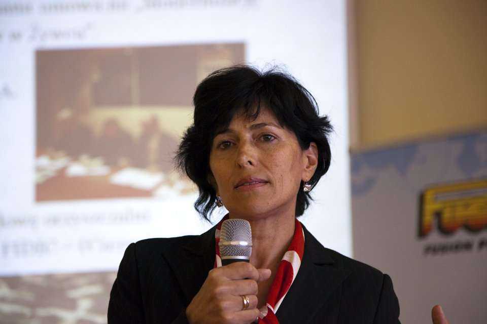 Halina Staszkiewicz, prezes MPWiK Żywiec, omówiła modernizację OŚ w Żywcu z uwzględnieniem zabezpieczeń przeciwpowodziowych / fot. inzynieria.com