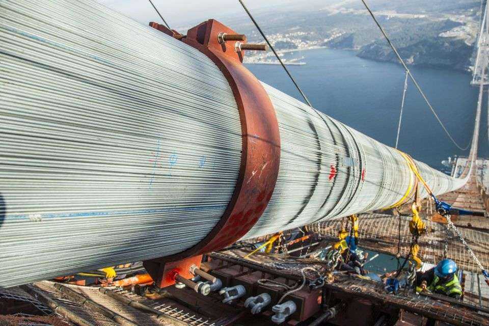 Nowe zdjęcia z budowy trzeciego mostu nad Bosforem