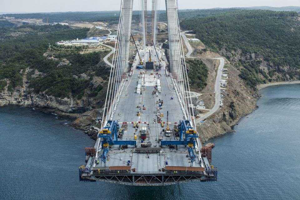 Budowa mostu nad cieśniną Bosfor. Fot. 3kopru.com