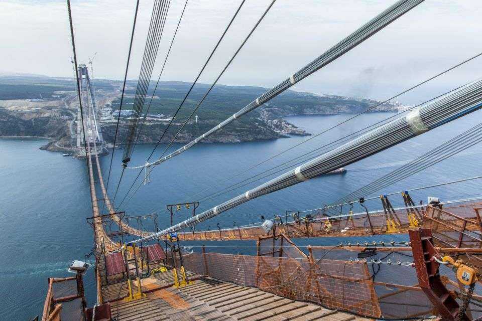 Budowa mostu nad cieśniną Bosfor. Fot. 3kopru.com