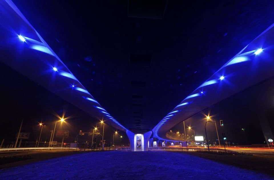 Estakada nad Rondem Ofiar Katynia. Fot. www.inzynieria.com