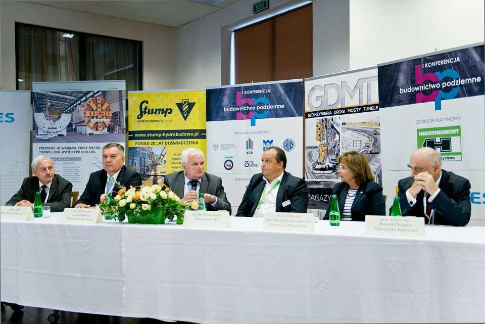 Panel dyskusyjny: Perspektywy budowy i rozbudowy metra w dużych obszarach miejskich na przykładzie Krakowa, Warszawy oraz Wrocławia. Od lewej: Stanisław Albricht, Pracownia Planowania i Projektowania Systemów Transportu ALTRANS; Jerzy Lejk, Prezes Spółki 