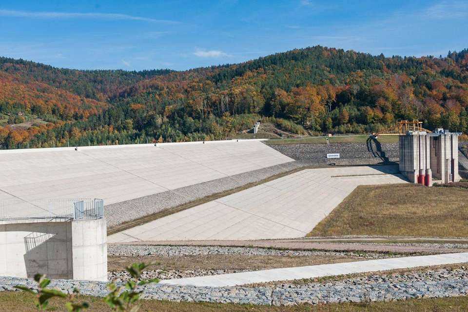 Zbiornik wodny Świnna Poręba i infrastruktura towarzysząca. Fot. z archiwum Skanska S.A.