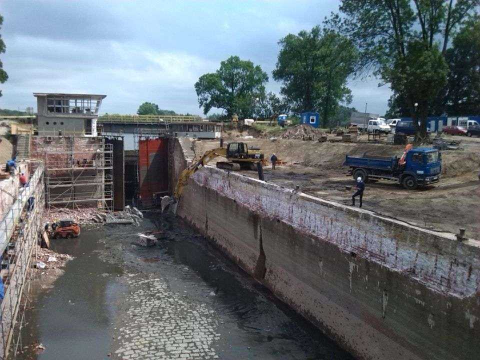 Remont Śluzy Brdyujście. Fot. z archiwum RZGW w Gdańsku