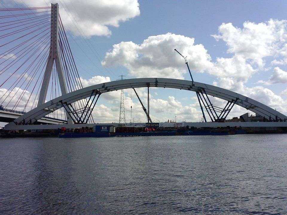 Most kolejowy nad Martwą Wisłą. Fot. PKP PLK S.A.