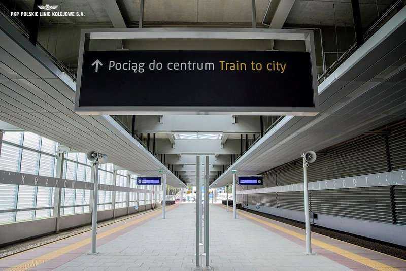 Połączenie kolejowe na lotnisko w podkrakowskich Balicach. Fot. PKP PLK S.A.
