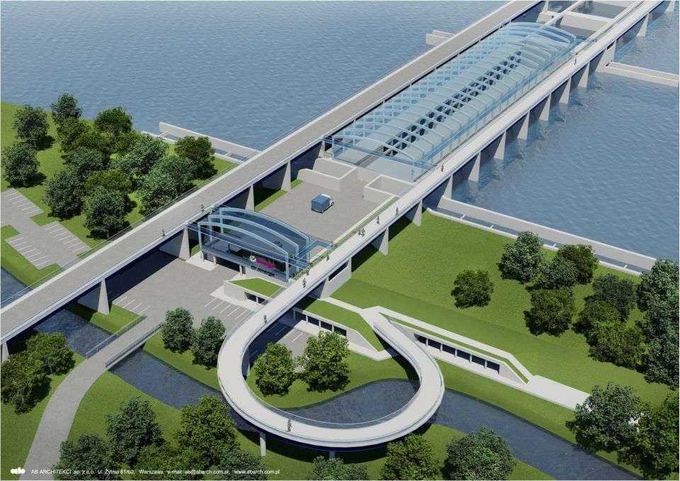 Drugi stopień na Wiśle - wizualizacja firmy Arup. Źródło: Energa S.A.