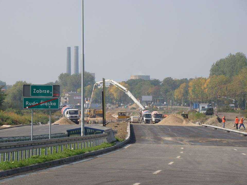 Budowa DTŚ w Zabrzu (2009 r.). Fot. Mirosław Staszyk / DTŚ S.A.