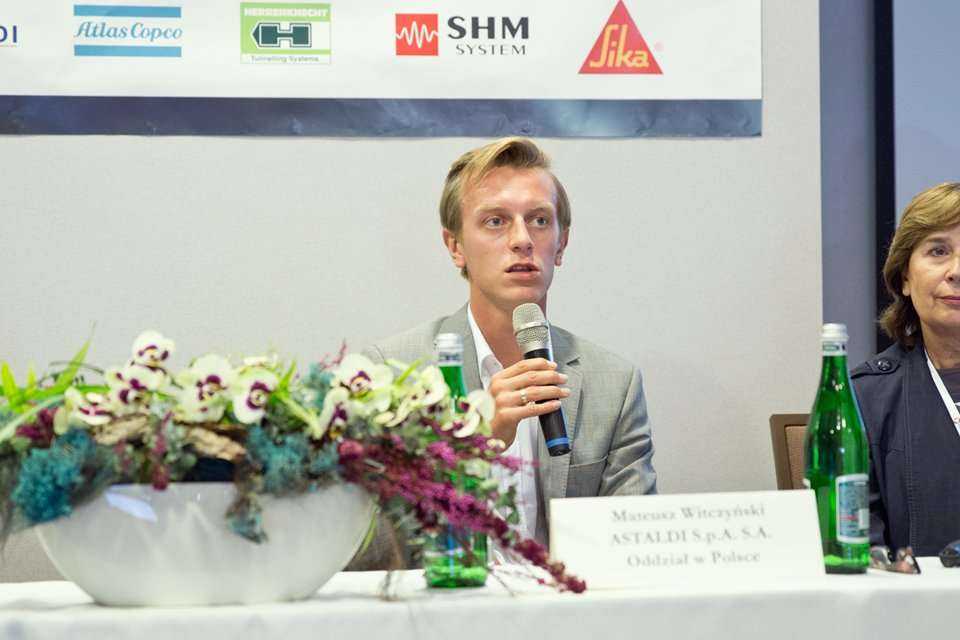 Mateusz Witczyński, ASTALDI S.p.A. S.A. Oddział w Polsce.  Panel dyskusyjny pt. 'Mity i fakty dot. oddziaływania budowy i eksploatacji tuneli komunikacyjnych na obiekty powierzchniowe' / fot. <a href='http://www.quality-studio.com' target='_blank'>Quality
