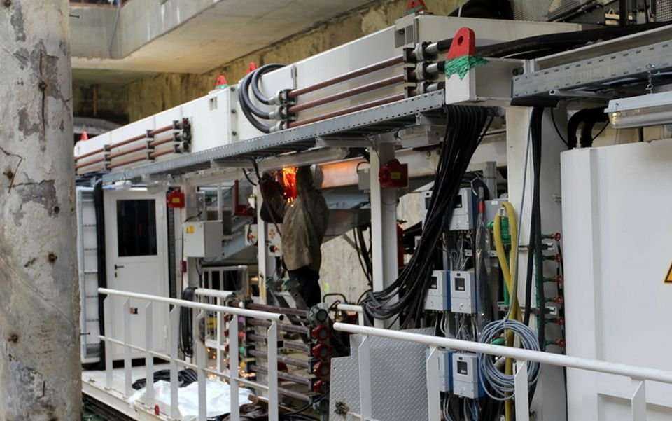 Wnętrze zaplecza technicznego TBM-u - 18.04.2012 r./ fot. z archiwum AGP Metro Polska