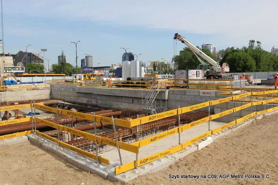 Szyb startowy C09. Fot.  z archiwum AGP Metro Polska / stan na 14.05.2012 r.