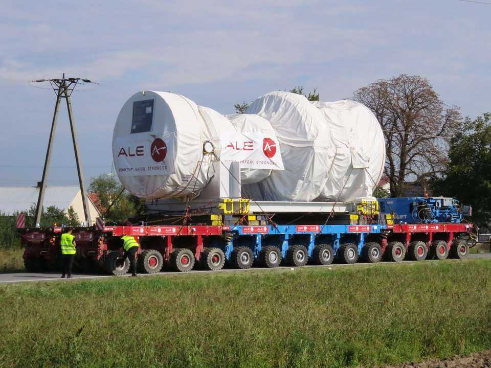 Transport turbiny gazowej do Elektrociepłowni Stalowa Wola