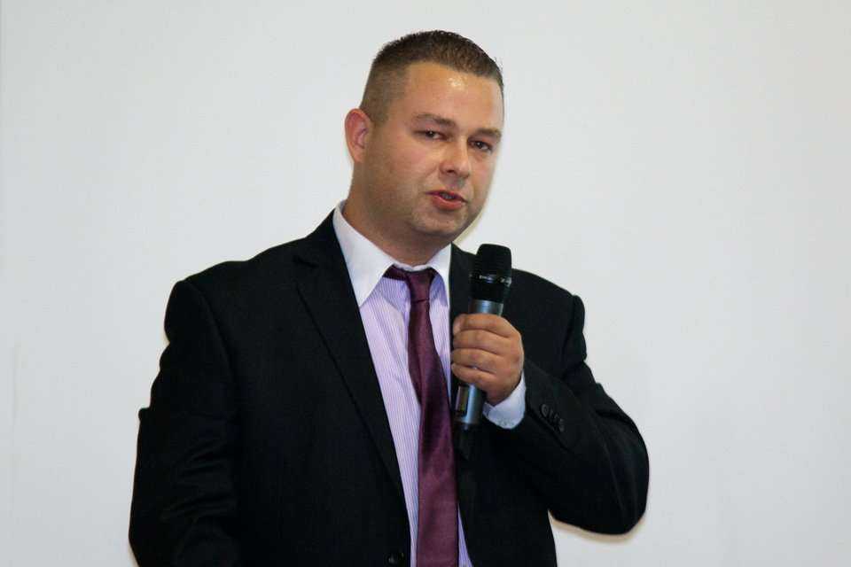 Pierwszy dzień konferencji w siedzibie Wodociągów Olsztyńskich - Piotr Urbaniak - Sales Director Poland w Raufoss Water & Gas AS (isiflo) / fot. <a href='http://www.quality-studio.com' target='_blank'>Quality Studio</a> dla www.inzynieria.com
