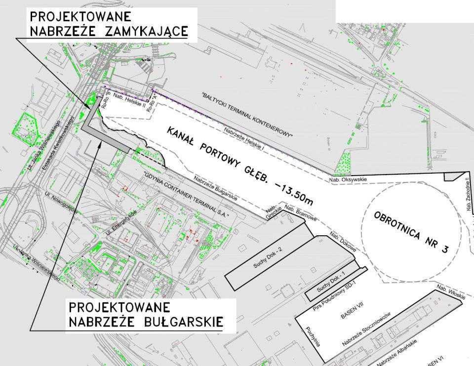 Budowa Nabrzeża Bułgarskiego i Nabrzeża Zamykającego w Porcie Gdynia. Fot. ArcelorMittal