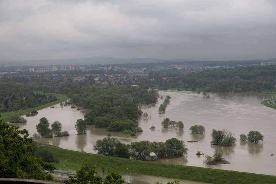 widok na Wisłę z zamku w Przegorzałach