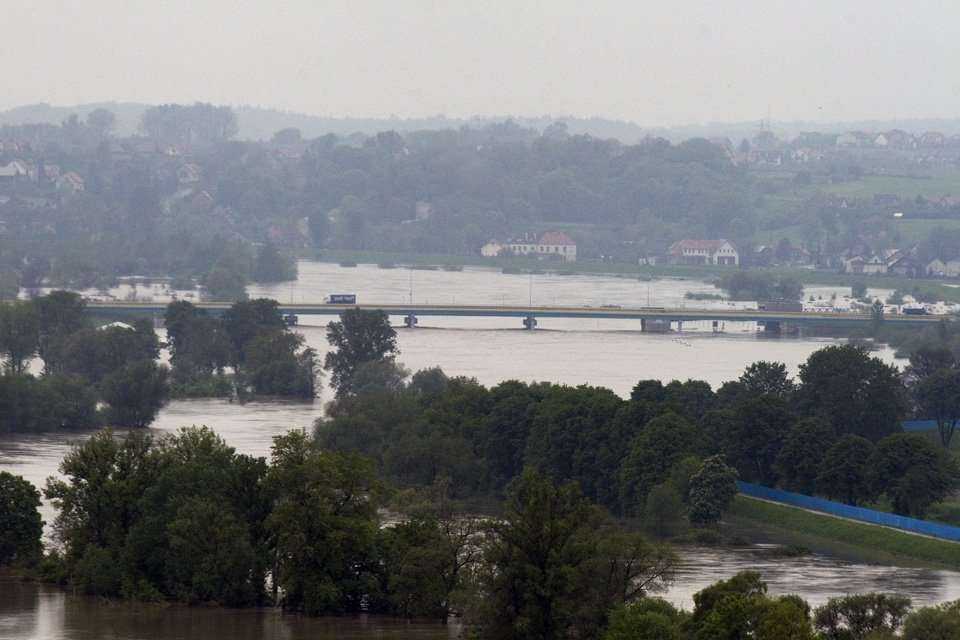 widok na Wisłę z zamku w Przegorzałach