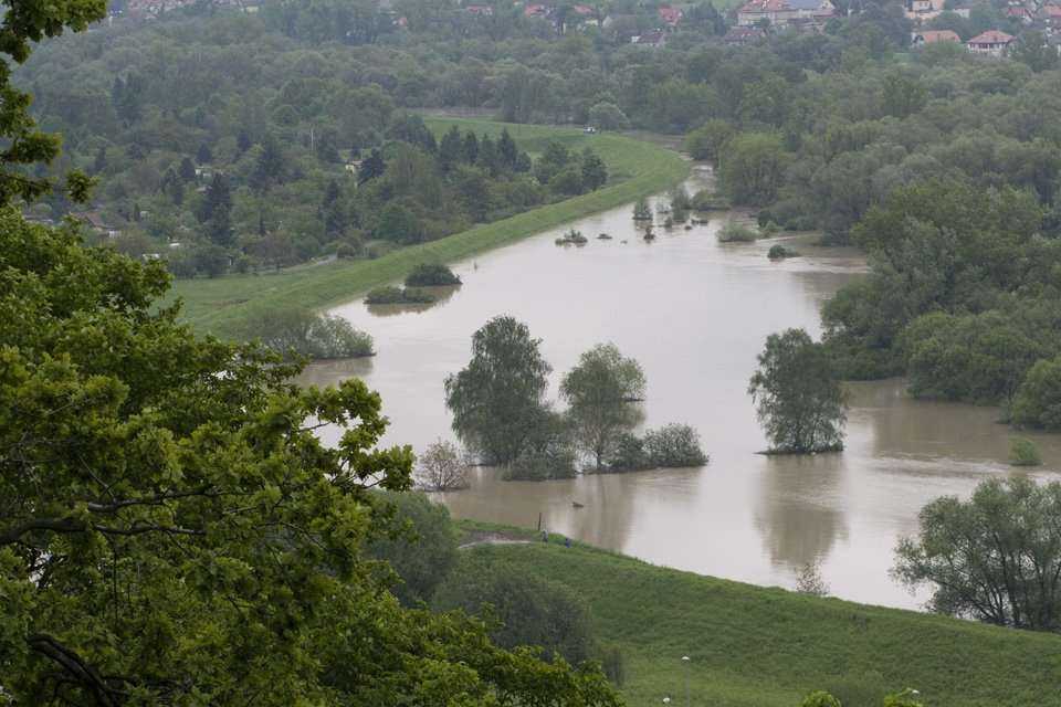 widok na Wisłę z zamku w Przegorzałach