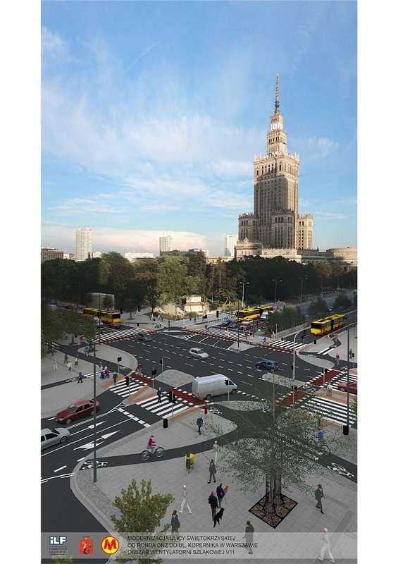 Ul. Świętokrzyska w Warszawie. Źródło wizualizacji: UM w Warszawie