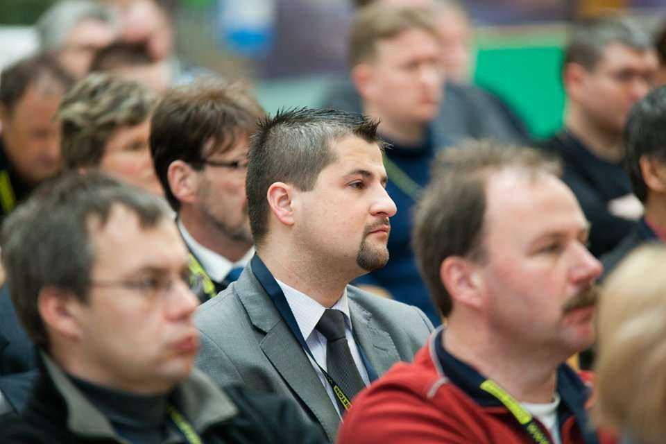 Dyrektor Marcin Cwielong, HABA-Beton Johann Bartlechner sp. z o.o. podczas obrad seminaryjnych. Fot. www.inzynieria.com